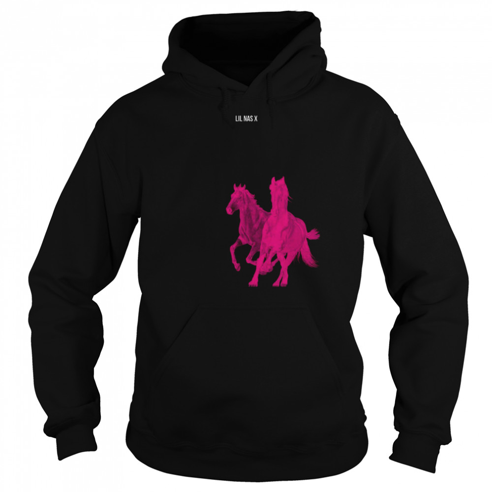 Lil Nas X Tee Pink Horses  Unisex Hoodie