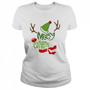 Long Merry Christmas Reindeer Xmas  Classic Women's T-shirt