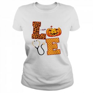 Love Halloween Nurse Health Worker Halloween Pattern  Classic Women's T-shirt