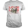 Love Halloween Skull Pink Roses  Classic Men's T-shirt