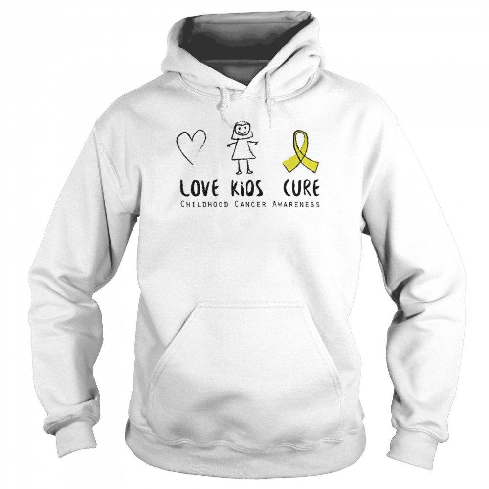 Love Kids Cure Childhood Cancer Awareness Shirt Unisex Hoodie