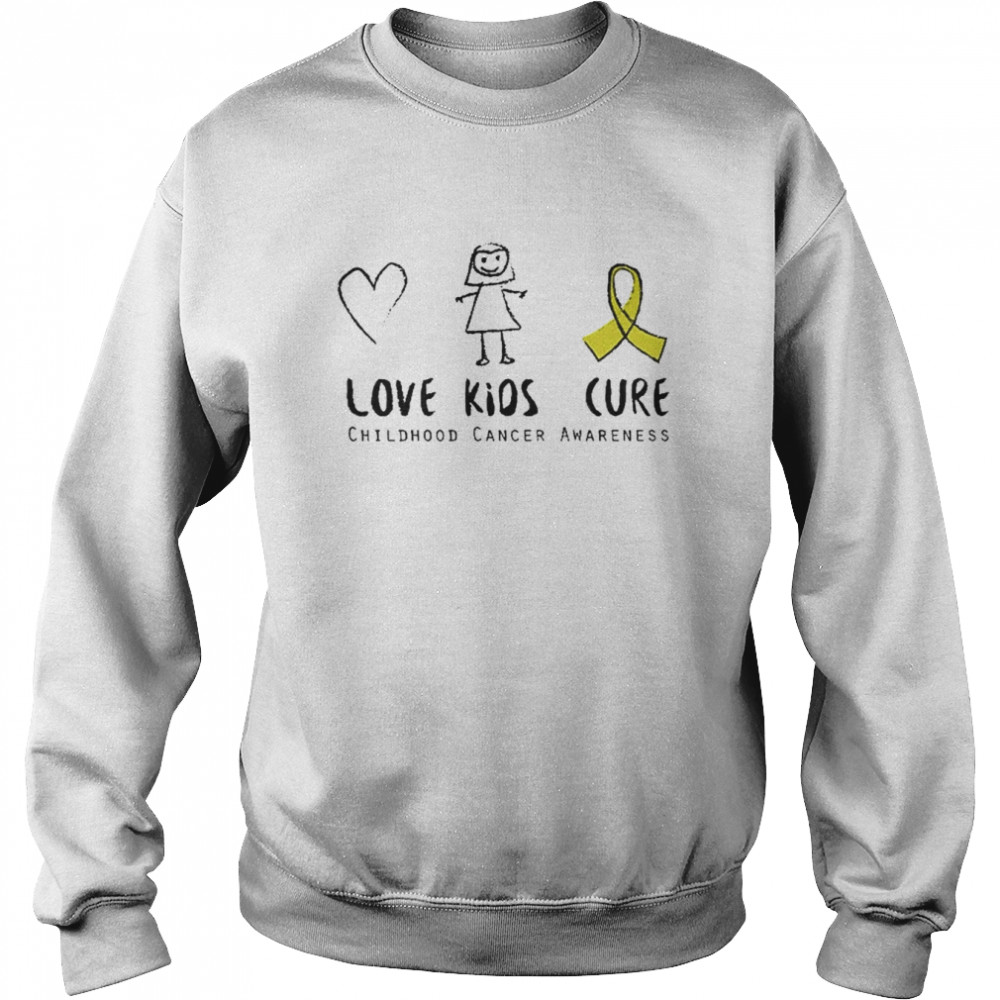 Love Kids Cure Childhood Cancer Awareness Shirt Unisex Sweatshirt