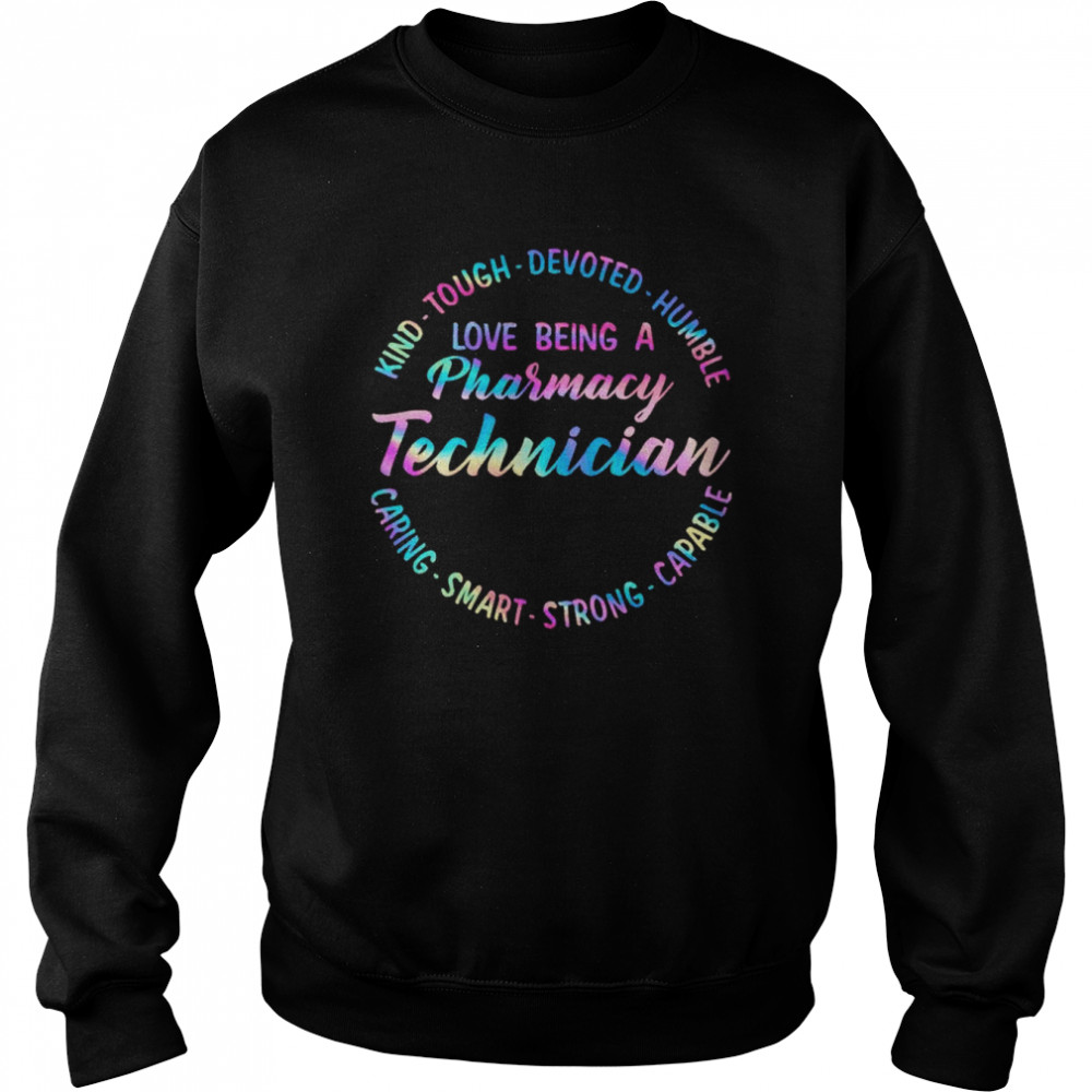 Love being a pharmacy technician purple pharmacytechnician  Unisex Sweatshirt