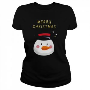 Lovely Snowman Wish You A Merry Christmas  Classic Women's T-shirt