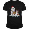 Maltese Dog Christmas Snowman  Classic Men's T-shirt