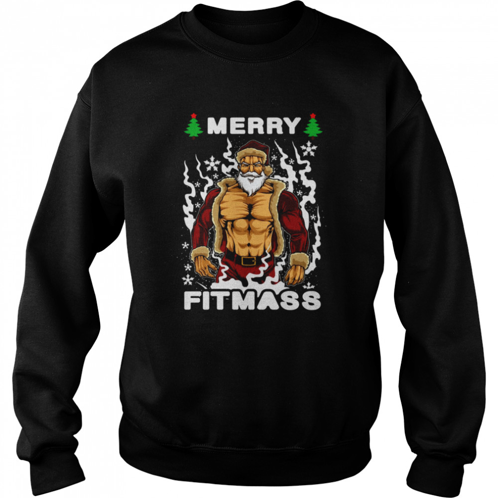 Merry Fitmass Merry Christmas Gym Santa  Unisex Sweatshirt