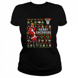 Merry Swishmas Ugly Knitted Pattern Christmas  Classic Women's T-shirt