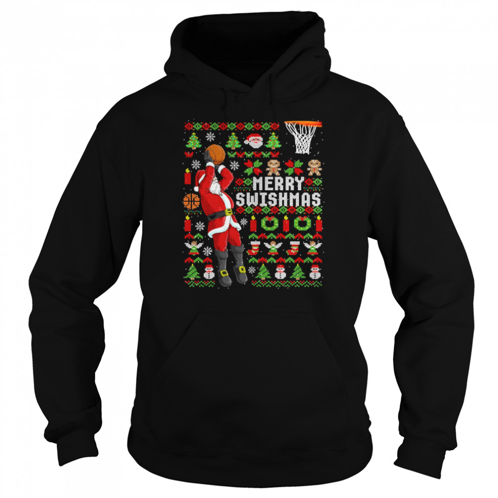 Merry Swishmas Ugly Knitted Pattern Christmas  Unisex Hoodie