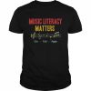 Music literacy matters I like to eat puppies retro vintage 2022  Classic Men's T-shirt