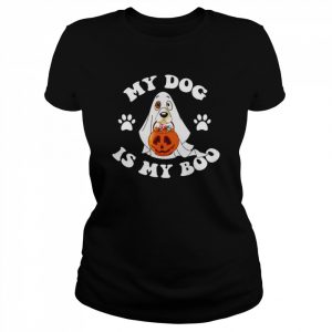 My Dog is My Boo Ghost Halloween  Classic Women's T-shirt