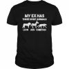 My ex has three spirit animals lion ass cheetah unisex T- Classic Men's T-shirt