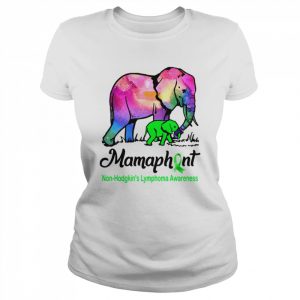 Non Hodgkin’s Lymphoma Mom Elephant Mamaphant Non Hodgkin’s Lymphoma Awareness  Classic Women's T-shirt