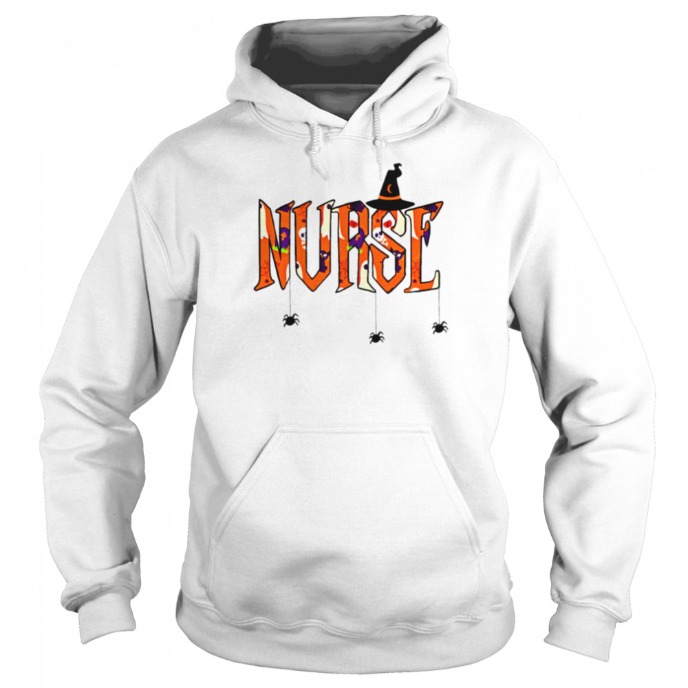 Nurse Nursing Cute Health Worker Halloween Pattern  Unisex Hoodie