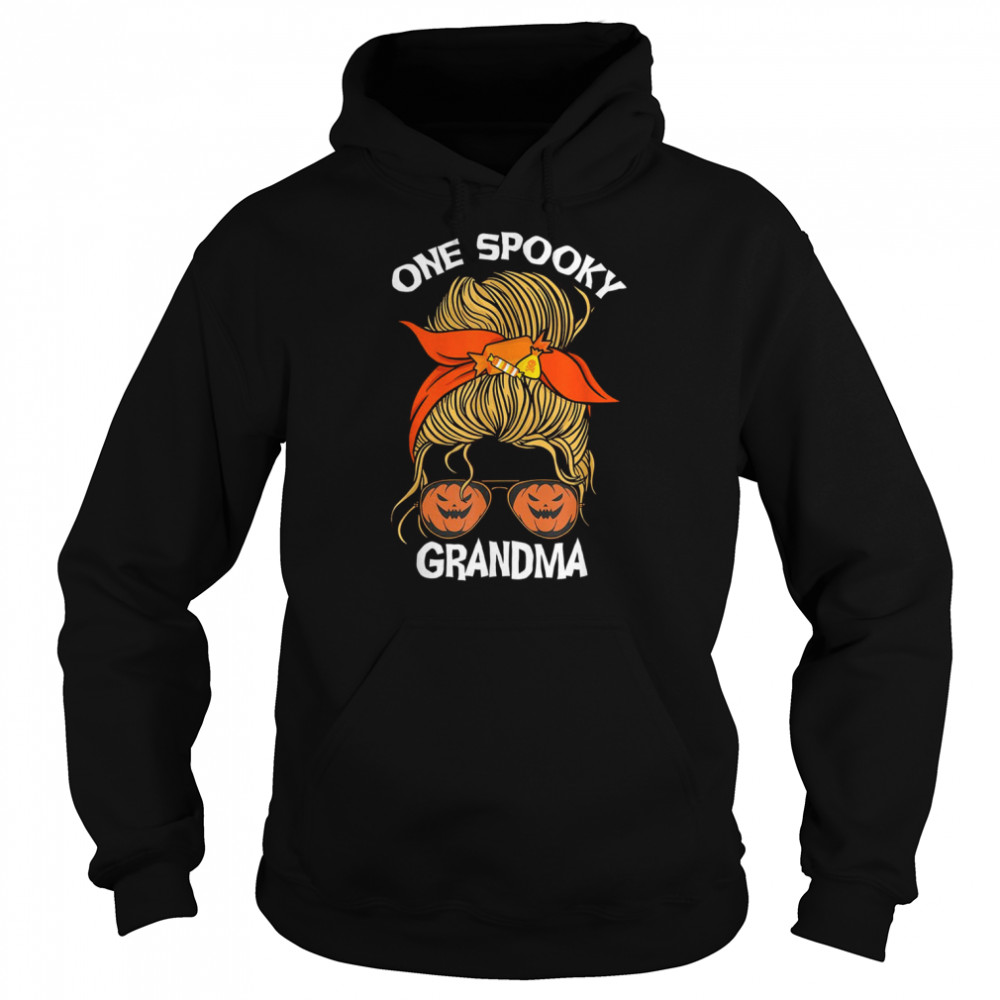 One Spooky Grandma Bandana Women Grandma Halloween T-Shirt Unisex Hoodie