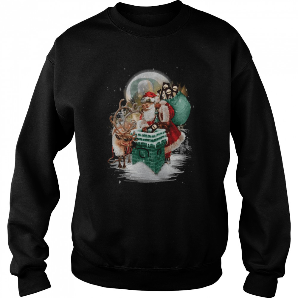 Oregon Ducks Football Merry Christmas Santa Claus Gift Oregon Ducks T-Shirt Unisex Sweatshirt