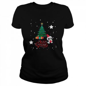 Panda With Christmas Tree  Classic Women's T-shirt