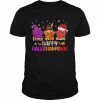 Paw Prints Happy HalloThanksMas Halloween Thanksgiving Christmas Dog Happy Halloween 2022 T-Shirt Classic Men's T-shirt