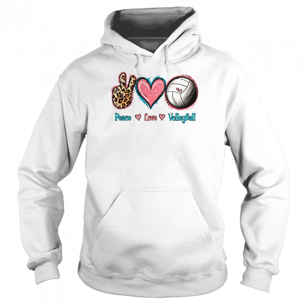 Peace Love Volleyball  Unisex Hoodie