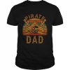 Pirate Dad Gift Jolly Roger Flag Captain Halloween Single Dad Shirts Classic Men's T-shirt