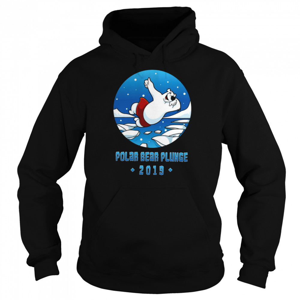 Plunge Winter Swimming Polar Bear  Unisex Hoodie