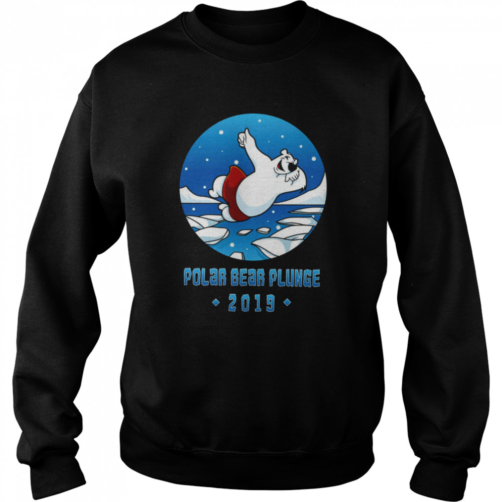 Plunge Winter Swimming Polar Bear  Unisex Sweatshirt