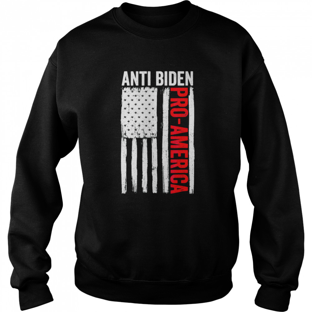 Pro America Anti Biden Flag USA Impeach Joe Biden 2024 Vote T-Shirt Unisex Sweatshirt