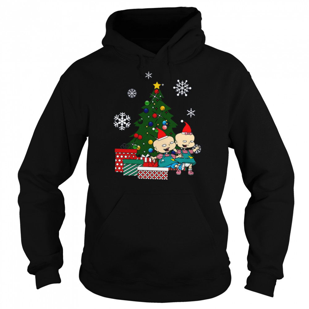 Proud Phil And Lil Around The Christmas Treel Chuckie Finster Rugrats  Unisex Hoodie