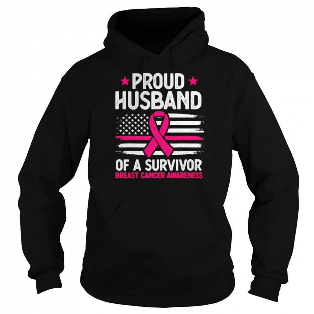 Proud husband of survivor breast cancer awareness supporter  Unisex Hoodie