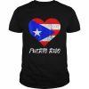 Puerto Rico Heart Puertorro Puerto Rican Flag Boricua Roots  Classic Men's T-shirt