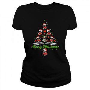 Pug Merry Christmas Funny December Festival Dog  Classic Women's T-shirt