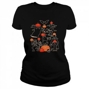 Pumpkin Party Halloween Monsters  Classic Women's T-shirt