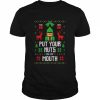 Put Your Nuts In My Mouth Xmas Ugly Knitted Pattern Christmas  Classic Men's T-shirt