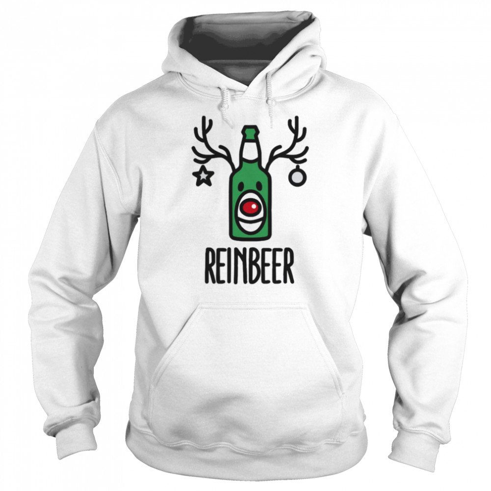 Reinbeer Is Reindeer + Beer  Unisex Hoodie