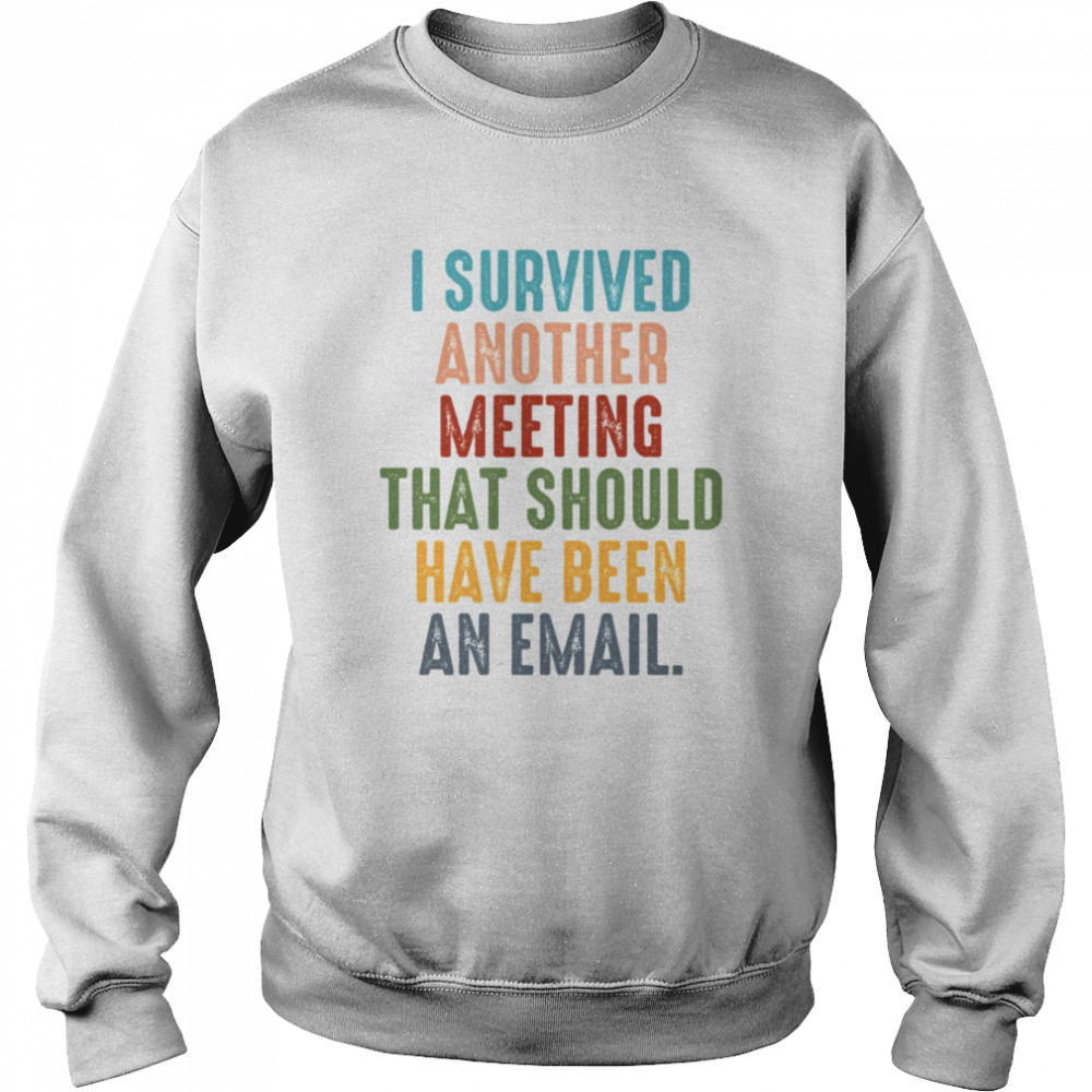 Retro I Survived Another Meeting That Should Have Been An Email  Unisex Sweatshirt