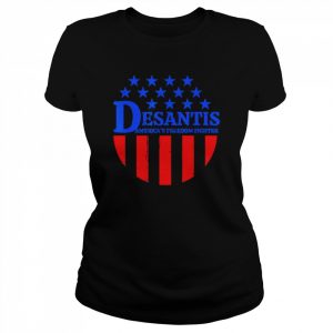 Ron Desantis America’s Freedom Fighter Vintage Worn Badge T-Shirt Classic Women's T-shirt