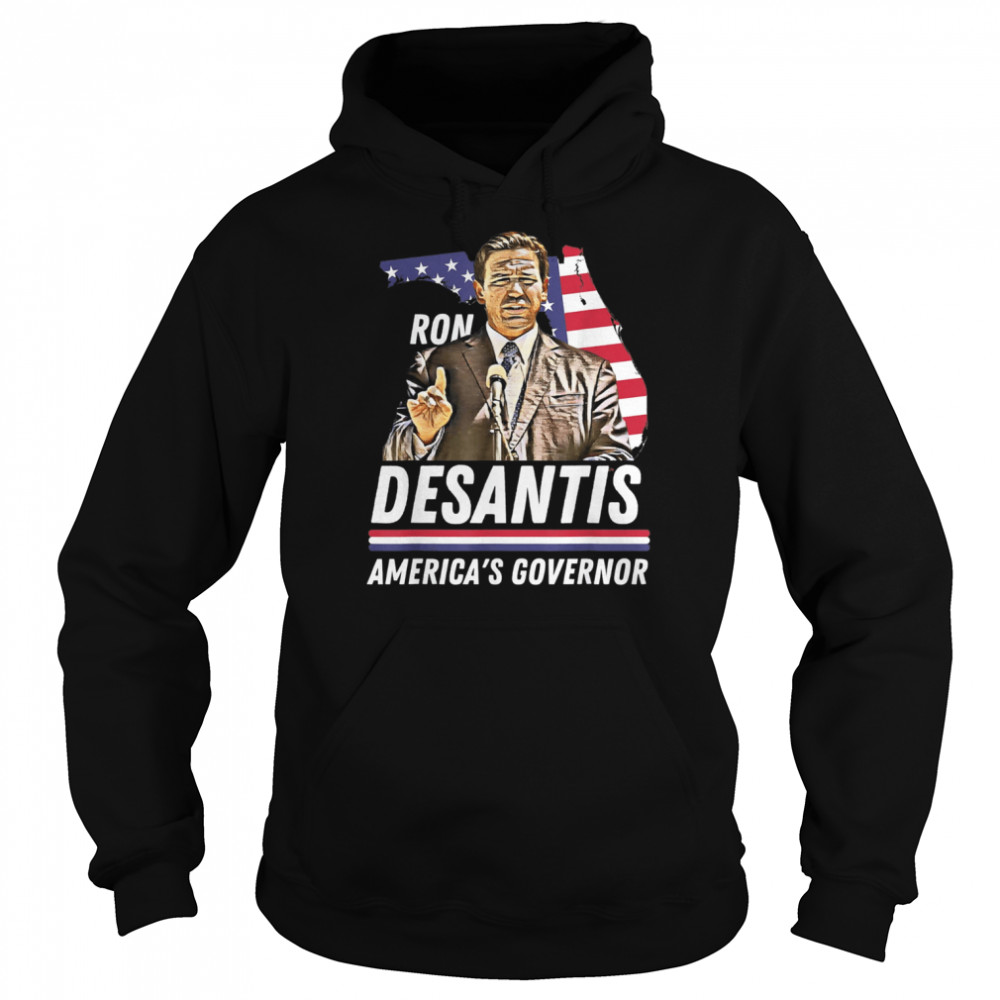 Ron Desantis America’s Governor Florida US Flag T-Shirt Unisex Hoodie