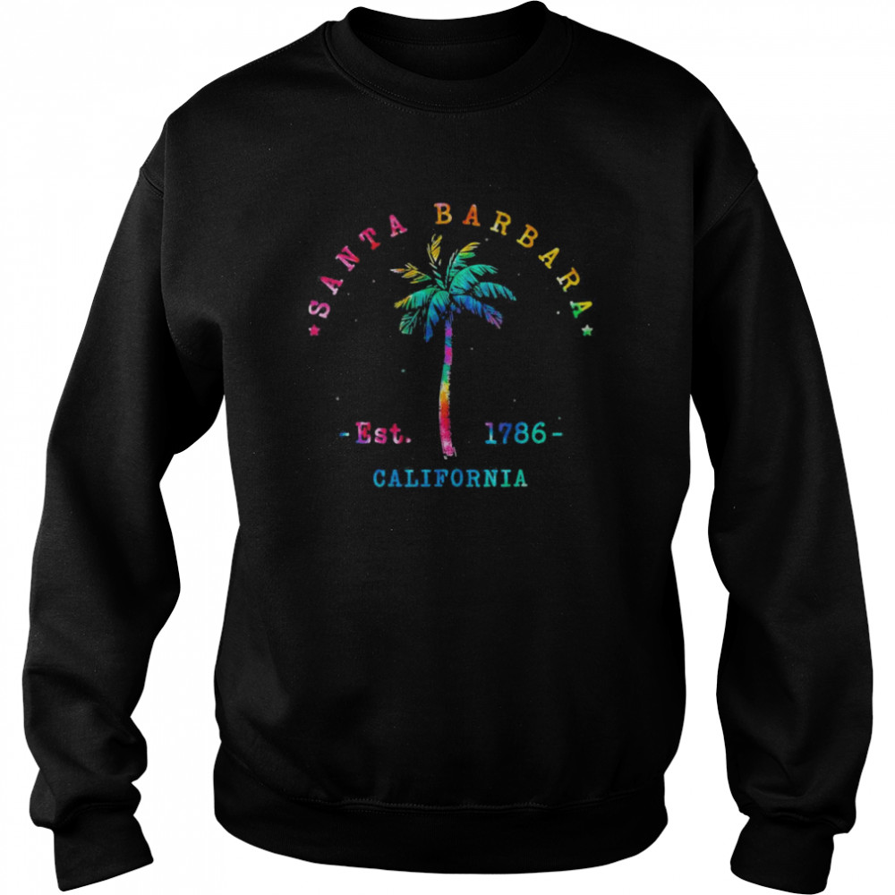 Santa Barbara California Palm Tree T-Shirt Unisex Sweatshirt