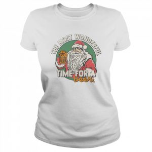 Santa Claus Funny Drinking Santa  Classic Women's T-shirt