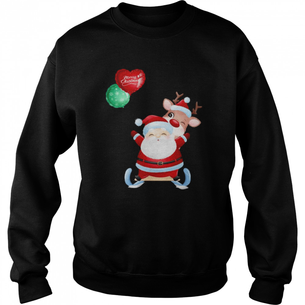 Santa Claus Holding Baloons  Unisex Sweatshirt