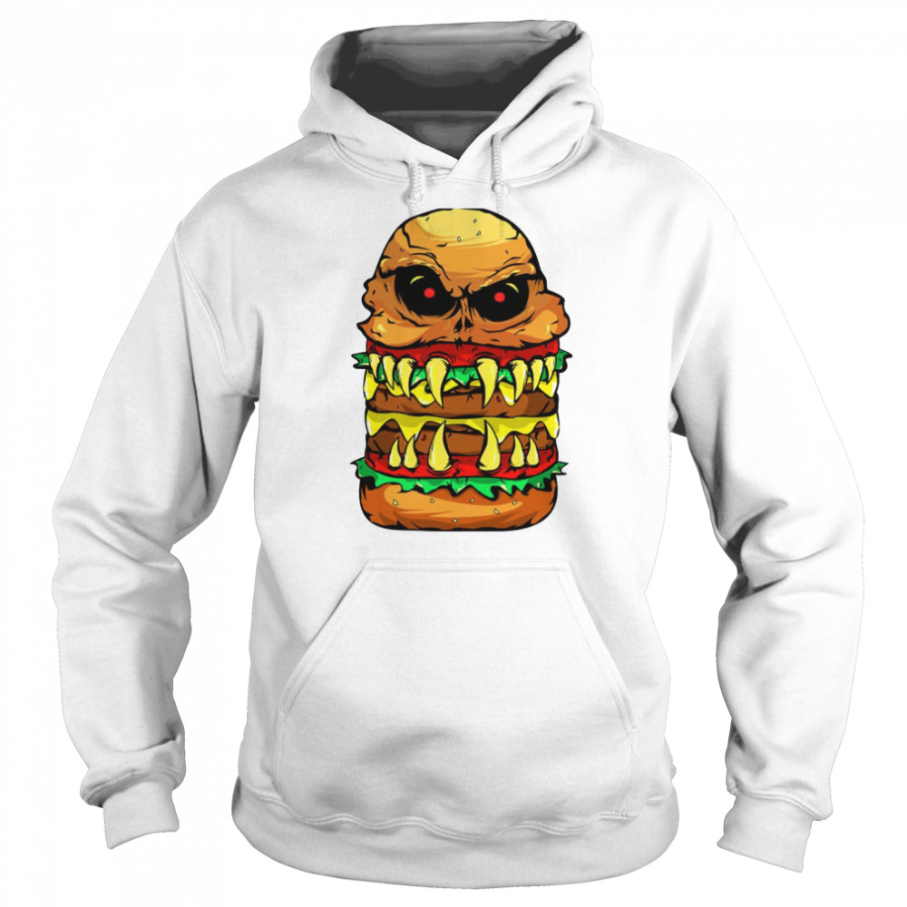 Scary Cheeseburger For Burger Person  Unisex Hoodie