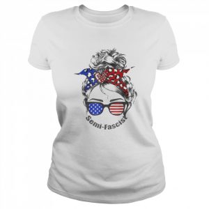 Semi-Fascist Messy Bun American Flag USA Vintage Shirt Classic Women's T-shirt