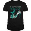 September We Wear Teal Ribbon Shoe Ovarian Cancer Awareness T-Shirt Classic Men's T-shirt