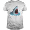 Shark Action Animated Jaws Movie  Classic Men's T-shirt