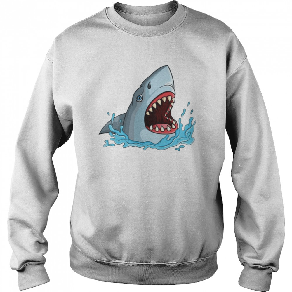 Shark Action Animated Jaws Movie  Unisex Sweatshirt