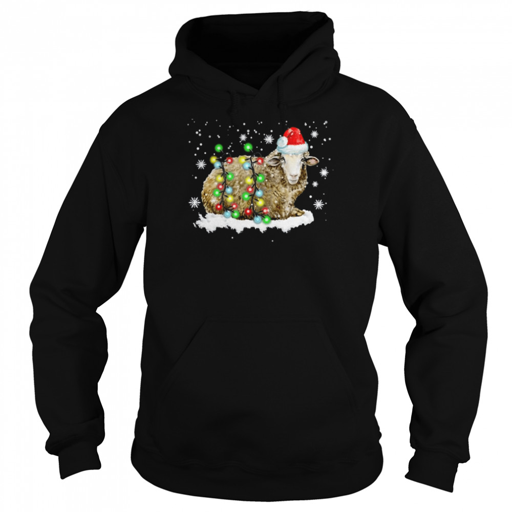 Sheep Wearing Santa Hat Christmas Mashup Limited Edition  Unisex Hoodie