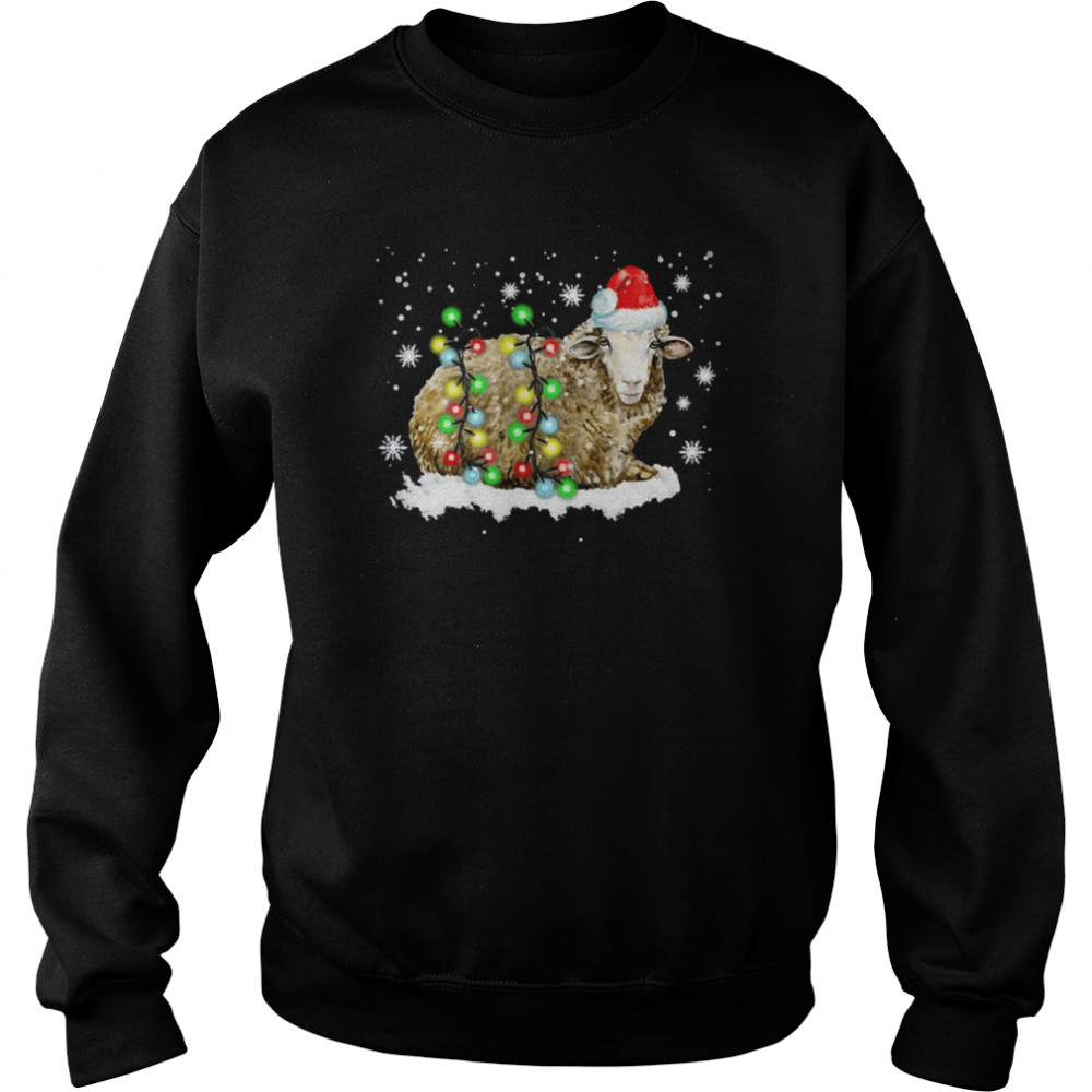 Sheep Wearing Santa Hat Christmas Mashup Limited Edition  Unisex Sweatshirt