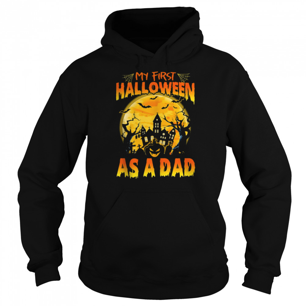 Single Dad My First Halloween As Dad Shirts Unisex Hoodie