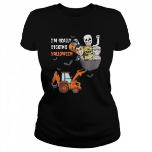 Skeleton zombie I’m really digging halloween  Classic Women's T-shirt