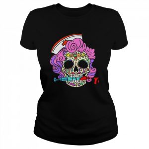 Skull Halloween Nurse Nursing Cute Design  Classic Women's T-shirt