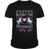 Sleigh The Patriarchy Feminism Ugly Christmas Unicorns  Classic Men's T-shirt